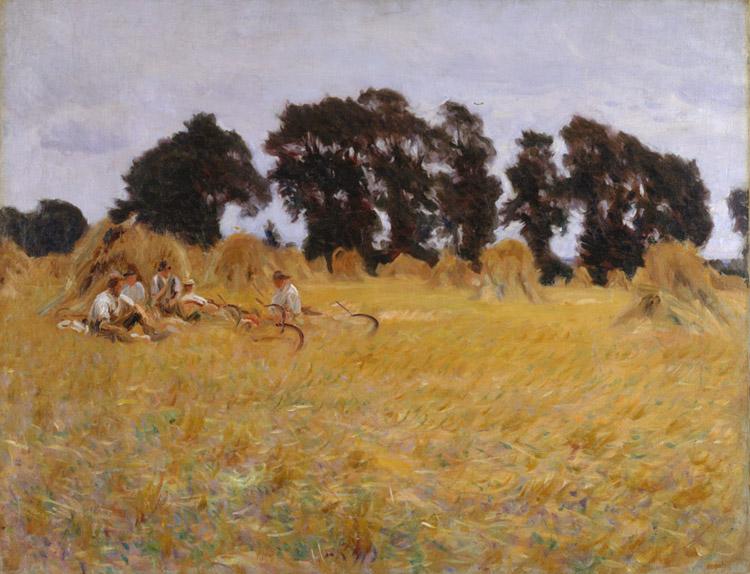 John Singer Sargent Reapers Resting in a Wheatfield (mk18) oil painting image